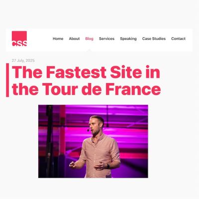 Cycling and websites are all about speed.